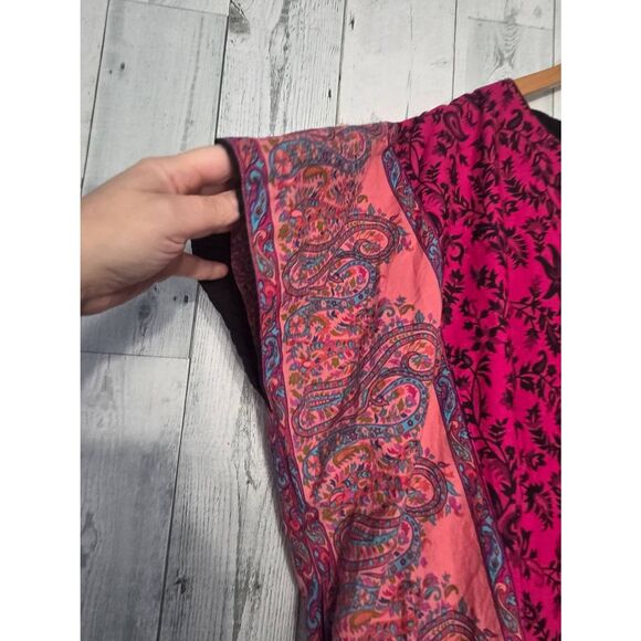 J. Peterman Boho Paisley Pink Kaftan Maxi Dress Sz. S/M - Picture 5 of 8